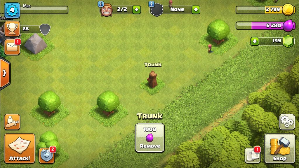 clash of clans clear obstacles